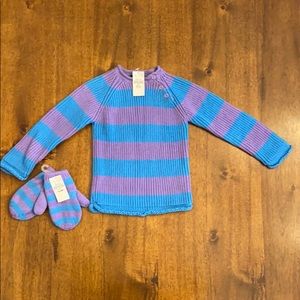 The Children’s Place Striped Sweater and Mittens